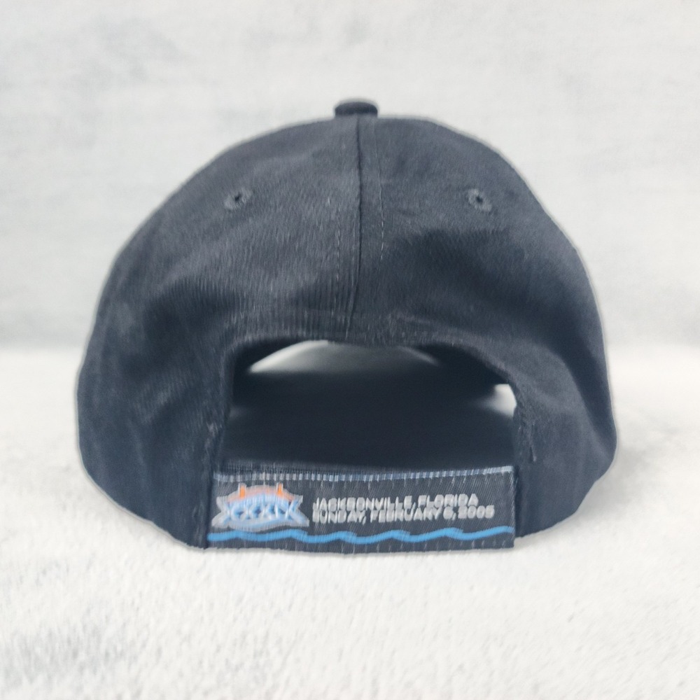 Super Bowl XXXIX Patriots Eagles Hat Black Adjustable Cap NFL 2005 Jacksonville - Picture 6 of 11